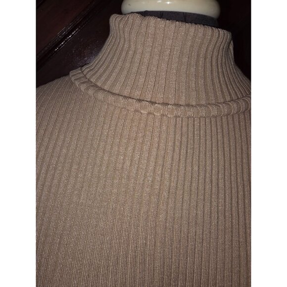 LouLou Gold Ribbed Turtleneck Sweater 2X NWT Layering - Picture 2 of 6